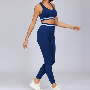 Ensembles de yoga pour femmes, polyester et coton, haute qualité, extensibles, décontractés, grande taille, 2 pièces - Product Image 3