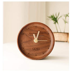 Reloj de mesa de madera de acacia, artículos decorativos para el hogar de calidad, reloj de pared de madera para sala de estar, dormitorio y decoración de oficina de la India - Product Image 3