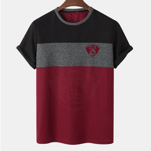 T-shirt uni 100% coton pour homme, confortable, grande taille, coupe ample, vêtements décontractés pour homme, imprimé, prix bas - Product Image 1