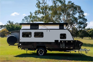 4x4 Travel Trailer Caravan Camper RV Mobile Home with <b>Kitchen</b> Bathroom and Sleeping Space for 4 Person - Product Image 3