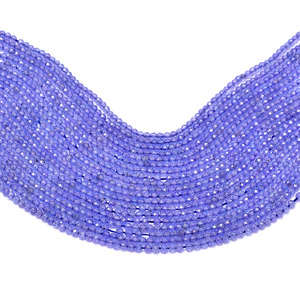 AAA+ Tanzanite 3mm Rondelle Micro Faceted <b>Beads</b> Natural Tanzanite Semi Precious Gemstone <b>Loose</b> <b>Beads</b> for Jewelry Making Supplies - Product Image 1