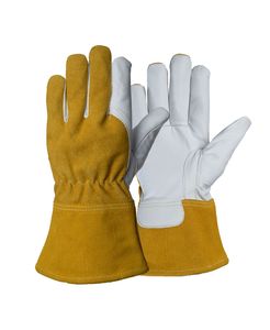 Guantes de Trabajo para Hombre, de Cuero Vacuno, para Construcción, Jardinería y Soldadura, con Doble Palma de Cuero Hendido - Product Image 4