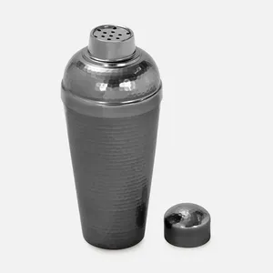 Shaker à cocktails gris mat à finition martelée, outil de bar professionnel en acier inoxydable pour le mélange de cocktails, accessoires de kit de barman - Product Image 3