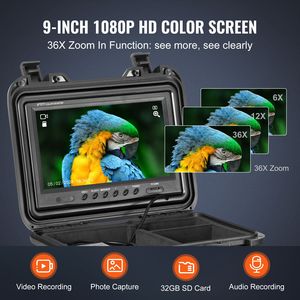 Telecamera Endoscopica Industriale Autolivellante da 165 Ft/50m con Schermo HD da 9 Pollici 1080P, Zoom 36X, Impermeabile IP68 per Ispezione di Tubature e Fognature - Product Image 3