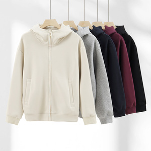 Sudadera con capucha de alta calidad para hombre, de manga larga, con cremallera, antipilling, con logo personalizado, digital, gruesa, para deportes de invierno y gimnasio, otoño - Product Image 1