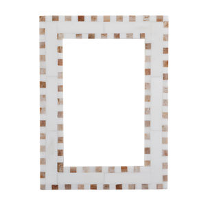 Household Item MDF Photo <b>Frame</b> <b>With</b> Natural Bone Stripes Inlay Design Custom Size Wall Gallery Hanging Wall Tabletop Photo <b>Frame</b> - Product Image 6