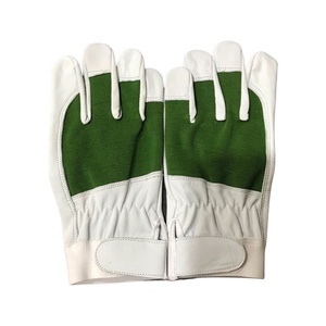 Guantes de jardín para mujer de gran calidad, venta al por mayor, guantes de trabajo de seguridad para manos anticortes de cuero de cabra personalizados con función a prueba de espinas - Product Image 1