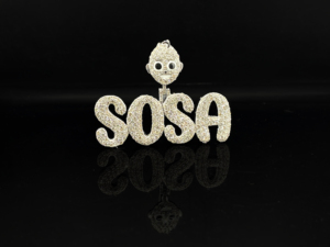 Colgante Ice Legacy Personalizado con Letra G, Diamantes CZ, Acero Inoxidable Plateado, Micro Pavé de Cristal y Diamantes de Imitación, Estilo Hip Hop - Product Image 2