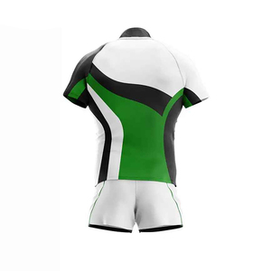 Uniforme de Rugby Unisex de Manga Corta, Sublimado con Impresión Frontal, Nombre del Equipo Personalizado, 100% Poliéster, Transpirable y que Absorbe la Humedad - Product Image 4