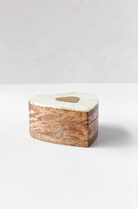 Boîte à bijoux FAIZA CRAFT en os gravé avec incrustations, motifs étoiles et fleurs, en bois de manguier, pliable et empilable, organisateur de rangement pour salon - Product Image 6