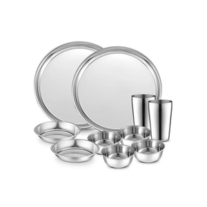 Plato de Acero Inoxidable para Comida, Repostería, Aperitivos, Galletas, Filetes, Postres, Ensaladas, Cuidado Dental al Mejor Precio - Product Image 2