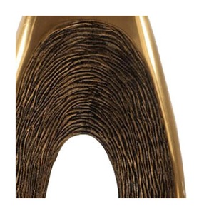Sculpture abstraite contemporaine plaquée or, décoration artistique de table pour salon, forme irrégulière, design fait main - Product Image 3