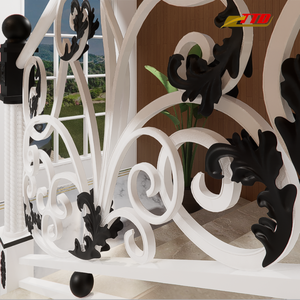 Elegant Wrought Iron Stair <b>Railing</b> Iron Stair <b>Railing</b> with Rust Resistant Finish for Villas Resorts Hotels Houses and Apartments - Product Image 2