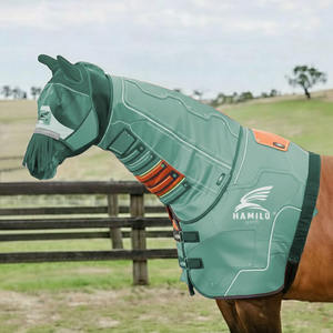 Nouvelle Arrivée Masque Anti-Mouches pour Chevaux avec Protection UV, Confortable, Respirant, Élastique, avec Couvre-Oreilles et Cache-Œils en Maille - Product Image 6