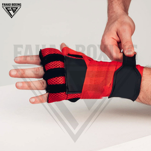 Vendas de Boxeo de Alto Rendimiento, Resistentes, en Color Negro y Rojo, Personalizables, para Adultos, Transpirables, Ajustables, para Entrenamiento - Product Image 5