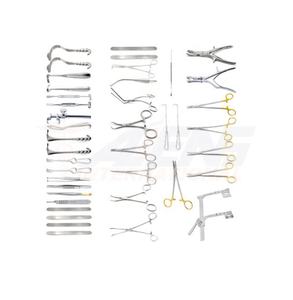 Ensemble d'instruments de thoracotomie manuels réutilisables en acier et métal de haute qualité pour la chirurgie cardiaque ouverte - Product Image 3