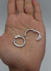 Pendientes de Aro Huggie de Oro de 14K con Diamante Cultivado en Laboratorio de 1 Ct, Diamante en el Interior, Regalo de Lujo para Mujer, Joyería Minimalista para Bodas y Fiestas - Product Image 4