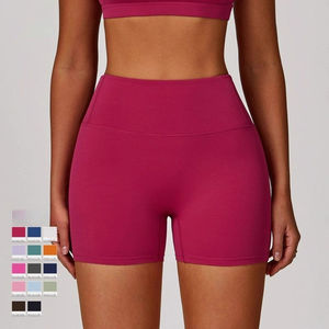 Shorts de yoga respirants à séchage rapide de couleur unie pour femmes, pantalons de sport de haute qualité, vêtements de sport de couleur unie pour femmes - Product Image 5