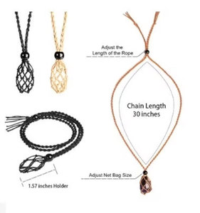 Conjunto de Collares de Macramé Coloridos con Cristales, Collar Ajustable de Piedras Curativas Estilo Boho, Joyería Bohemia Hecha a Mano para Mujer - Product Image 2