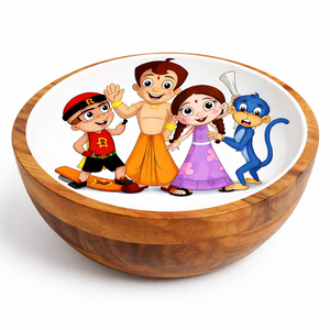 Juego de platos y tazones de dibujos animados de Chhota Bheem and Friends a precio de mayorista para decoración del hogar infantil, regalo para niños, tazones muy vendidos para niños - Product Image 1