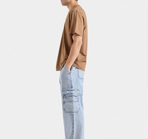 T-shirt décontracté d'été pour homme, couleur unie, manches courtes, pour le fitness et l'entraînement en extérieur - Product Image 2