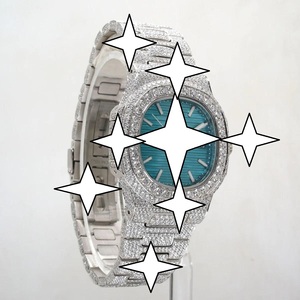 RUDRA JEWELS WATCHES นาฬิกาสแตนเลสสตีลสุดหรู โมอิสซาไนต์ กลไกจักรกล สปอร์ต สง่างาม วินเทจ คริสตัลทรงสี่เหลี่ยม - Product Image 2