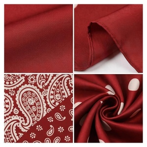 Women's <b>Red</b> Silk <b>Scarf</b> Polka Dot Paisley Print Elegant Long Multi-Functional All Seasons Fashion Accessory - Product Image 5