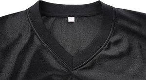 Maillot de sport en mesh noir à manches courtes, léger, séchage rapide, broderie personnalisée, 100% polyester, t-shirt athlétique - Product Image 4