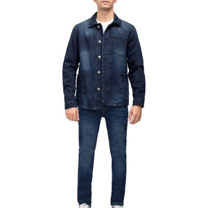 Conjunto de Chaqueta y Pantalones Vaqueros Transpirables de Invierno para Hombre, Estilo Moderno, 100% Algodón, Ropa Casual para Compradores Mayoristas - Product Image 1