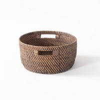 Panier à pain rond décoratif en rotin naturel, ensemble d'accessoires pour table de restaurant