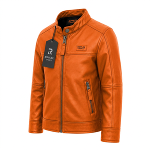 Veste en cuir tendance pour enfants, conçue pour le confort, la durabilité et un style confiant, idéale pour les tenues décontractées et les activités de plein air. - Product Image 3