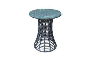 MOCHA Outdoor Dining Set with Poly <b>Bamboo</b> Chairs and Tempered Glass <b>Table</b> - Product Image 3