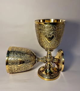 Modern Elegant <b>Goblet</b> Brass Finished Aluminum <b>Wine</b> Glass Polished Handmade Dishwasher Safe for Beer and <b>Wine</b> Serving Barware - Product Image 4