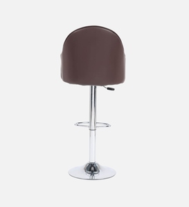 Orbit Bar Chair Brown Colour Modern Counter Height <b>Stool</b> <b>Kitchen</b> Bar Furniture Sleek Contemporary Design Cushioned PU <b>Leather</b> - Product Image 5