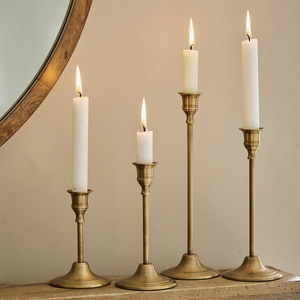 Traditional <b>Brass</b> Candle <b>Holder</b> for Living Room Table Decoration Meditation Space and Elegant Interior Presentation - Product Image 1