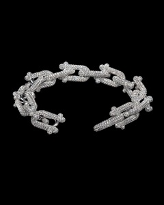 Pulsera de Cadena Cubana ZAWO de Plata de Ley 925 con Diamantes de Moissanita VVS, Joyería Iced Out de Moissanita para Hombre y Mujer - Product Image 5
