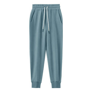 Men's <b>Light</b> Gray Elastic Waist Sweatpants Casual Joggers Breathable Woven Cotton Eco-Friendly Drawstring Lightweight Autumn Wear - Product Image 3