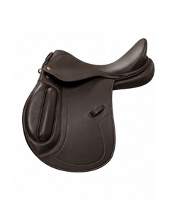 Selle de course pour chevaux en cuir véritable de haute qualité, confortable, antidérapante, professionnelle, avec logo personnalisé, pour dressage et saut d'obstacles - Product Image 1