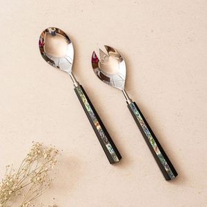 Luxury <b>Buffet</b> Service Salad <b>Server</b> Set Premium Metal Accessories for Guest Dining - Product Image 4