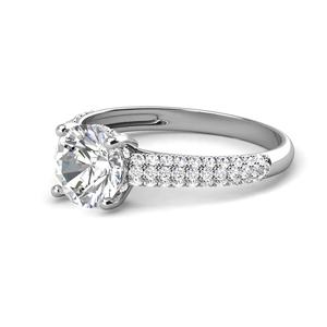 Bijoux de luxe 2ct ague de fiançailles <span class=keywords><strong>en</strong></span> argent sterling 925 avec diamants moissanite, bague de fiançailles, bijoux Destiny - Product Image 3