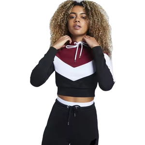 2022 autumn and winter women Printed zippered long-sleeved crop top with a <b>tight</b> waist and long trousers sportswear suit - Product Image 6