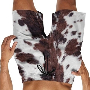 Shorts en cuir de vachette respirants et à séchage rapide pour hommes, style urbain, avec poches latérales, qualité supérieure, tendance 2026 - Product Image 5
