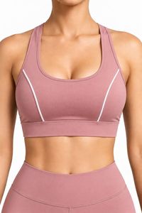 Women's High Support Mesh Racerback Seamless Eco-Friendly <b>Brassiere</b> Premium Breathable Workout Yoga Gym Fitness Activewear Deep - Product Image 4