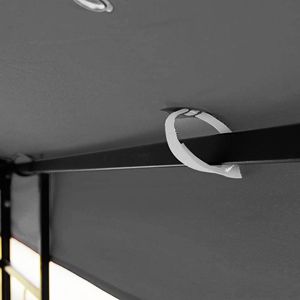 10x10 Ft Outdoor Patio Double Tiered Gazebo <b>Tent</b> Roof Top Cover Only Replacement Canopy for Existing <b>Frame</b> Pergola Not Included - Product Image 5