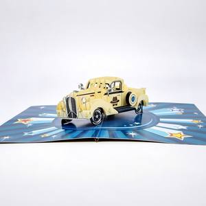 Tarjeta 3D Pop-Up de Coche Clásico, Tarjeta de Felicitación Hecha a Mano 3D para Papá, Tarjetas Pop-Up con Temática 3D, Tarjeta 3D Pop-Up de Papel para el Día del Padre - Product Image 3