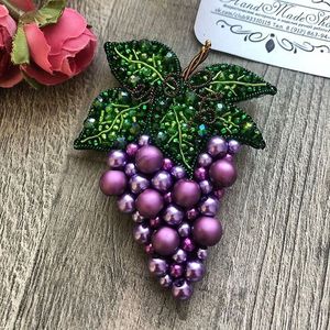 Broche de Cristal Bordado a Mano con Cuentas, Elegante Pin de Joyería de Moda - Product Image 5