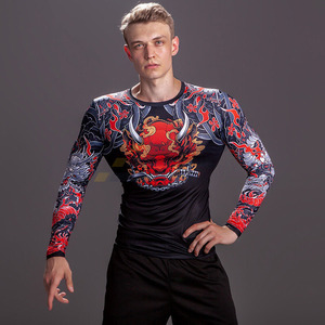 Ensemble de sport pour homme à manches longues, compressif, respirant, thermique, pour la course à pied et le cyclisme - Product Image 4