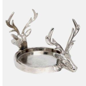 Deer Head Metal Candle Holder Christmas <b>Table</b> Decor Antler Design Tealight Holder Home <b>Decoration</b> - Product Image 2
