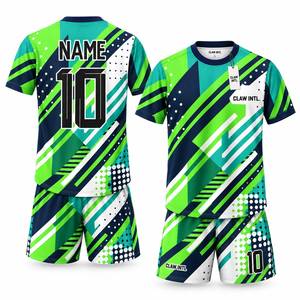 CLAW INTL Maillot de football sublimé 100% polyester à séchage rapide, écologique, antibactérien, pour homme, manches longues, impression du nom de l'équipe - Product Image 6