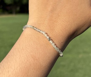 Genuine Herkimer Diamond Crystal <b>Bracelet</b> Handmade 925 Sterling Silver Minimalist <b>Beaded</b> <b>Bracelet</b> Factory Wholesale - Product Image 5
